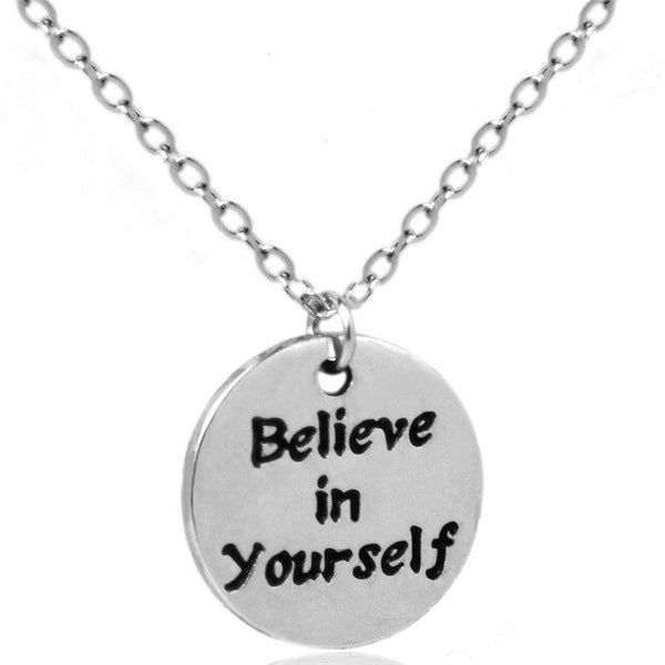 Inspirational Workout Pendant Necklace Fitness Gym Gold Color Stronger Than Yesterday Charm Necklace Women Handmade Jewelry