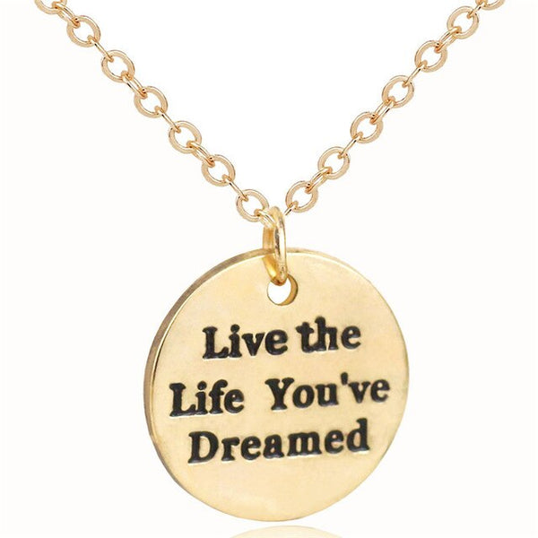 Inspirational Workout Pendant Necklace Fitness Gym Gold Color Stronger Than Yesterday Charm Necklace Women Handmade Jewelry