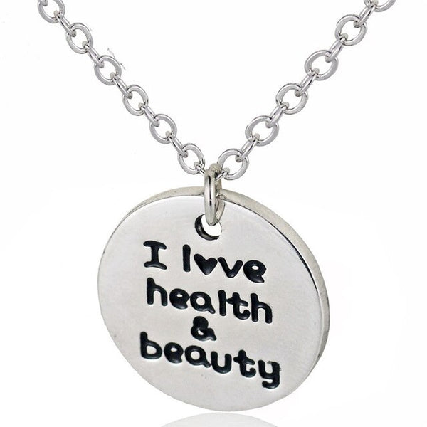 Inspirational Workout Pendant Necklace Fitness Gym Gold Color Stronger Than Yesterday Charm Necklace Women Handmade Jewelry