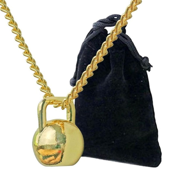 Stainless Steel Kettlebell Pendant Necklace