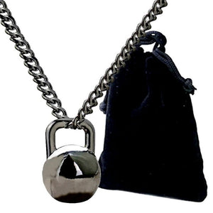 Stainless Steel Kettlebell Pendant Necklace